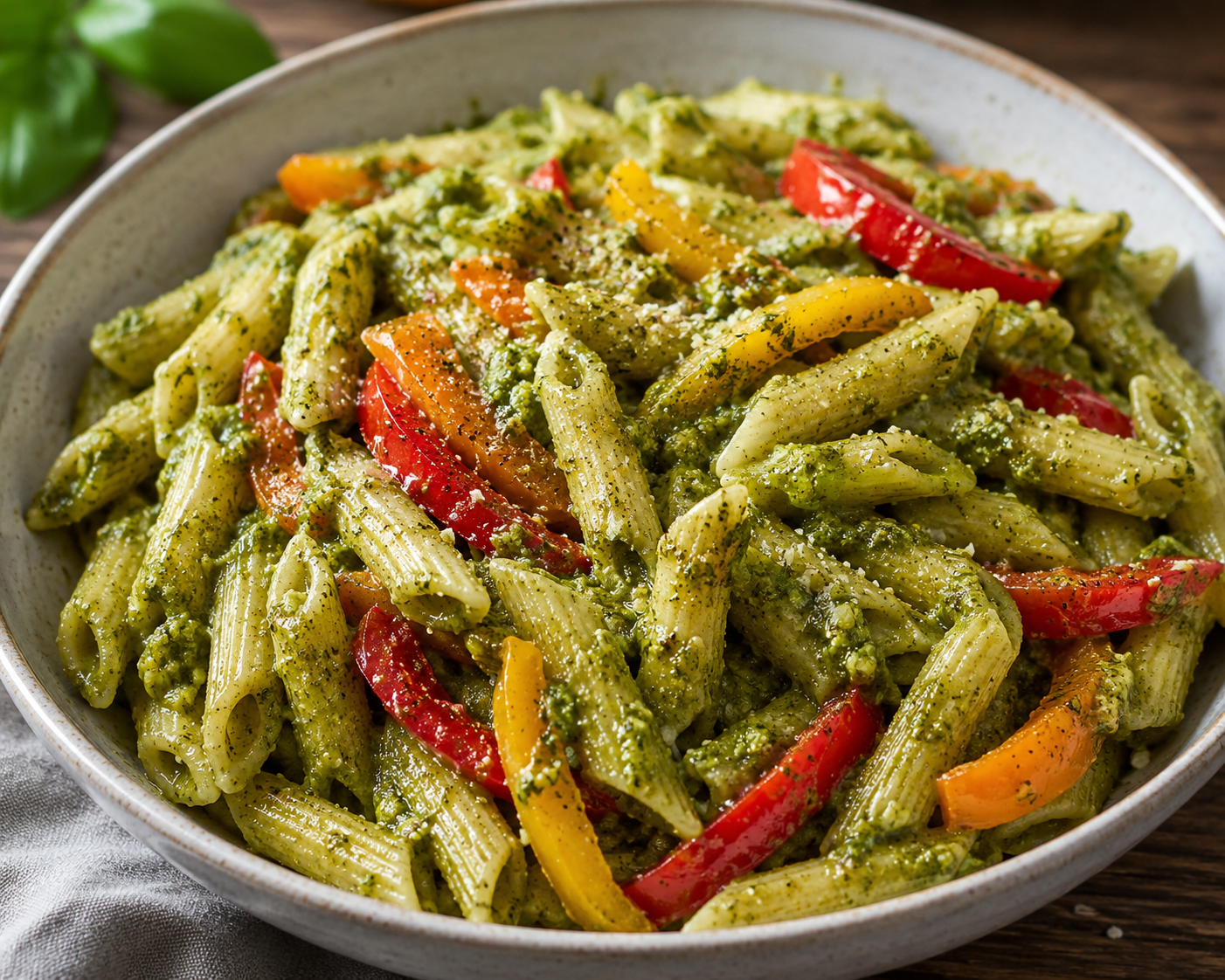 Family-Style Penne Pesto